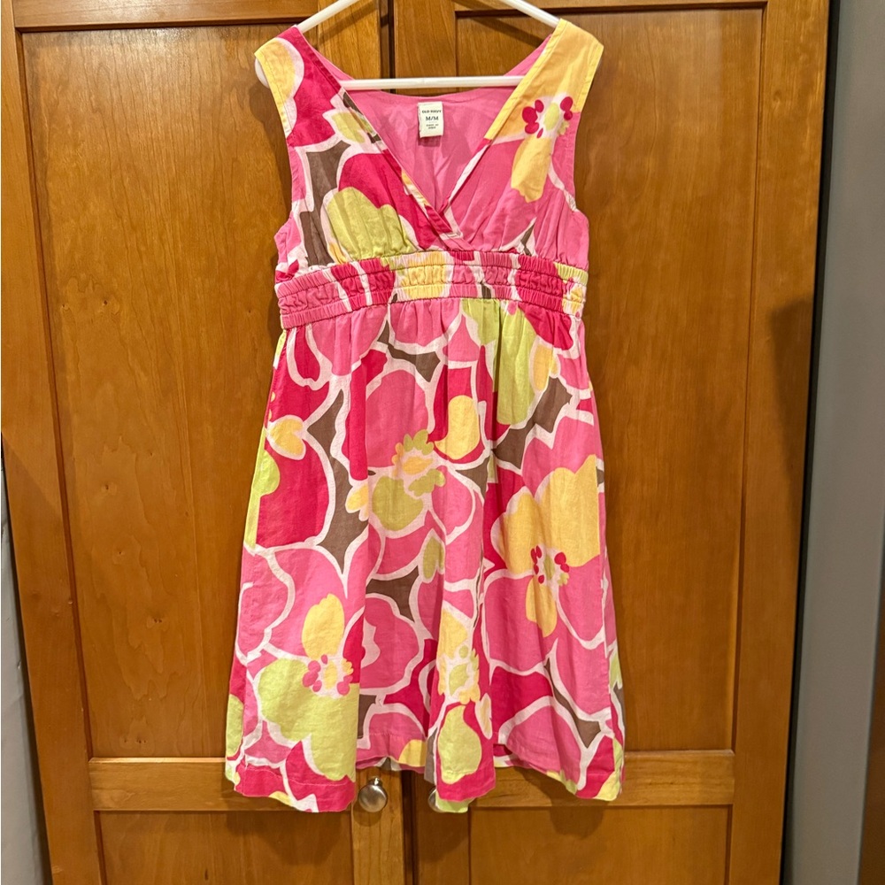 Old Navy Pink and Yellow Floral Kids Dress